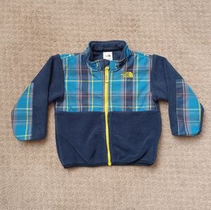 Kid's The North Face Toddler Navy Blue/Plaid Fleece Jacket